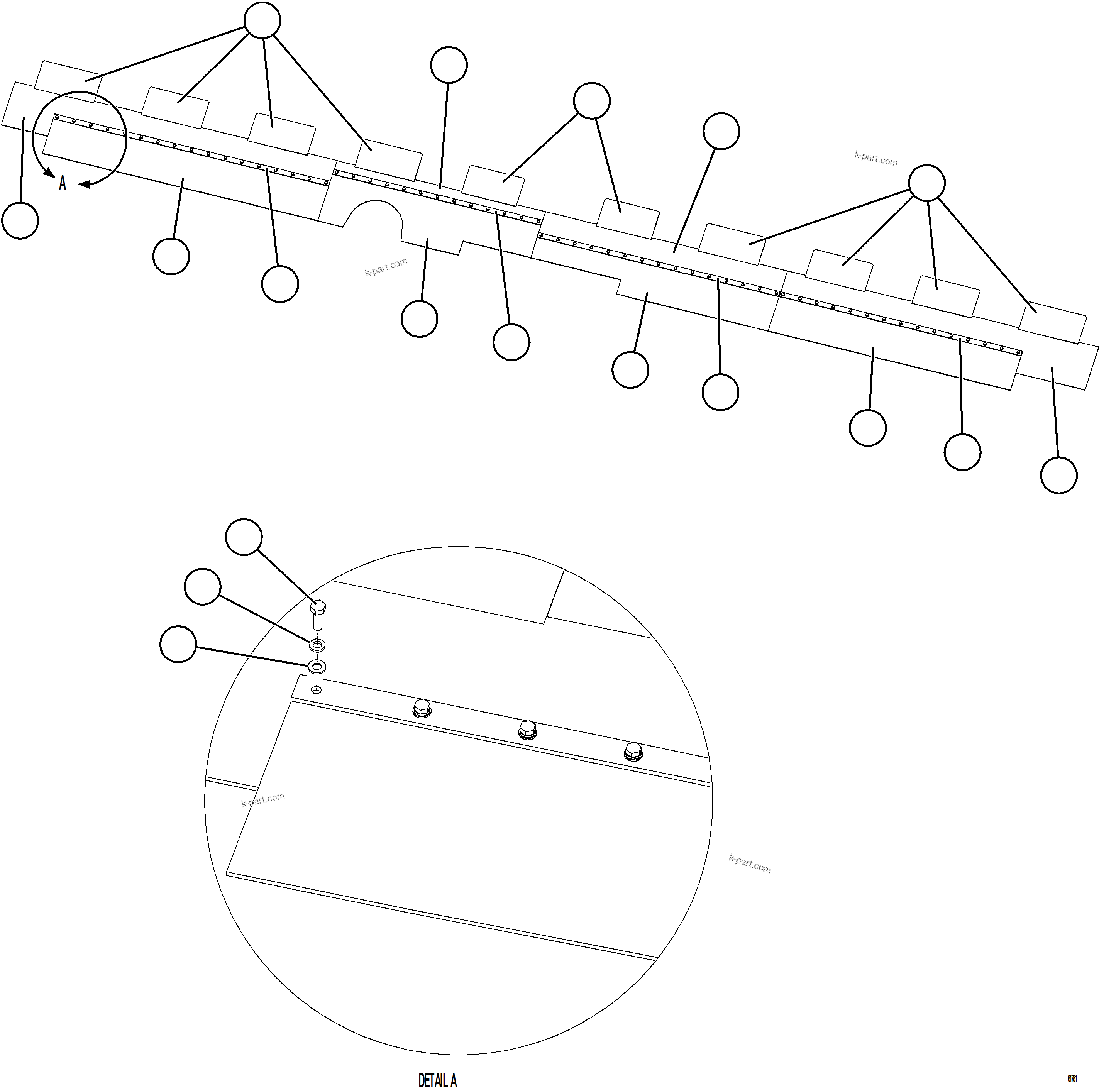 Komatsu parts book diagram for AFE59-GY 930E-4 S/N A32045 - A32046 & A32058 - A32061 VALE CARAJAS: BODY MUD FLAPS    1/2