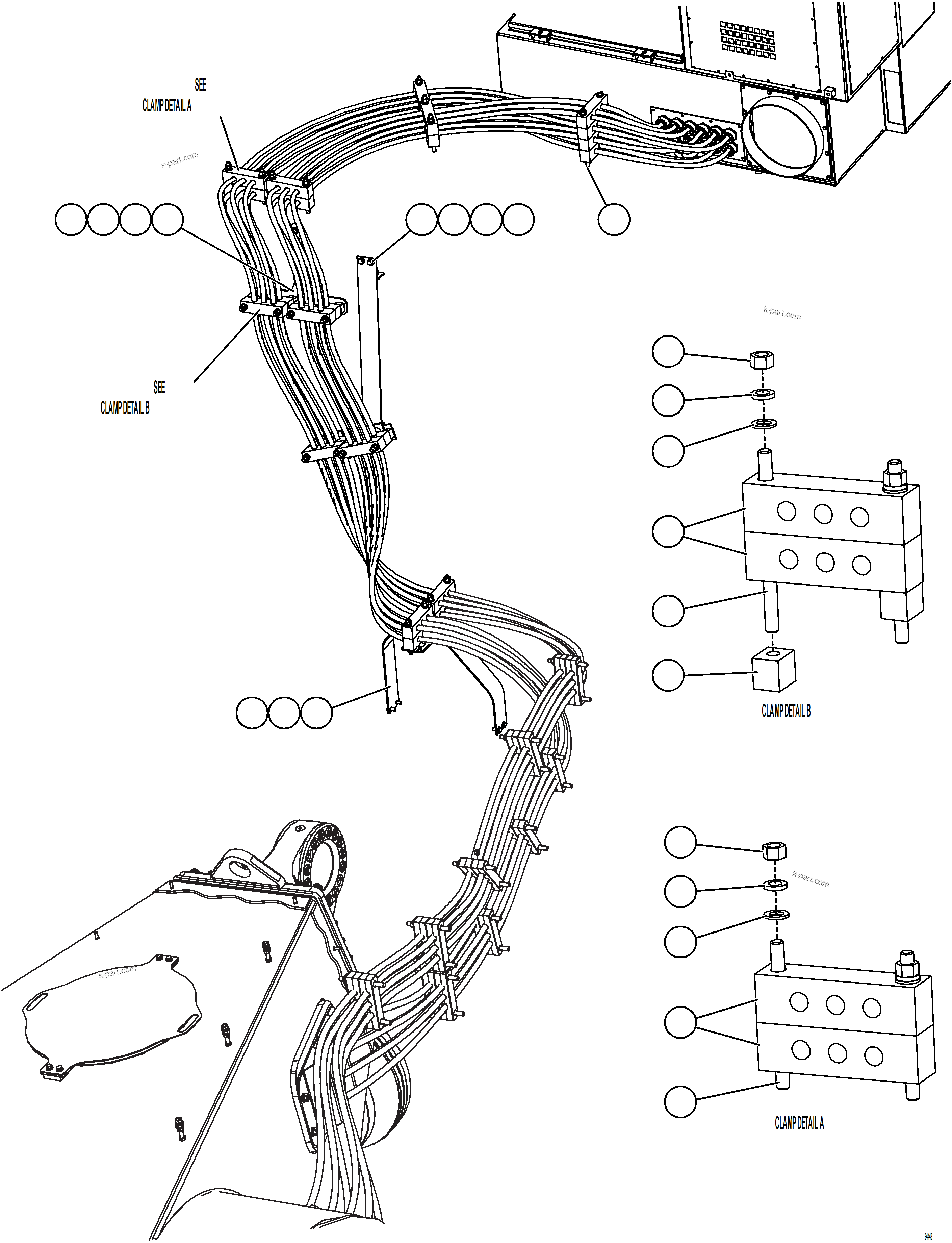 Komatsu parts book diagram for AFE59-GY 930E-4 S/N A32045 - A32046 & A32058 - A32061 VALE CARAJAS: CONTROL CABINET EXTERNAL WIRING    2/3
