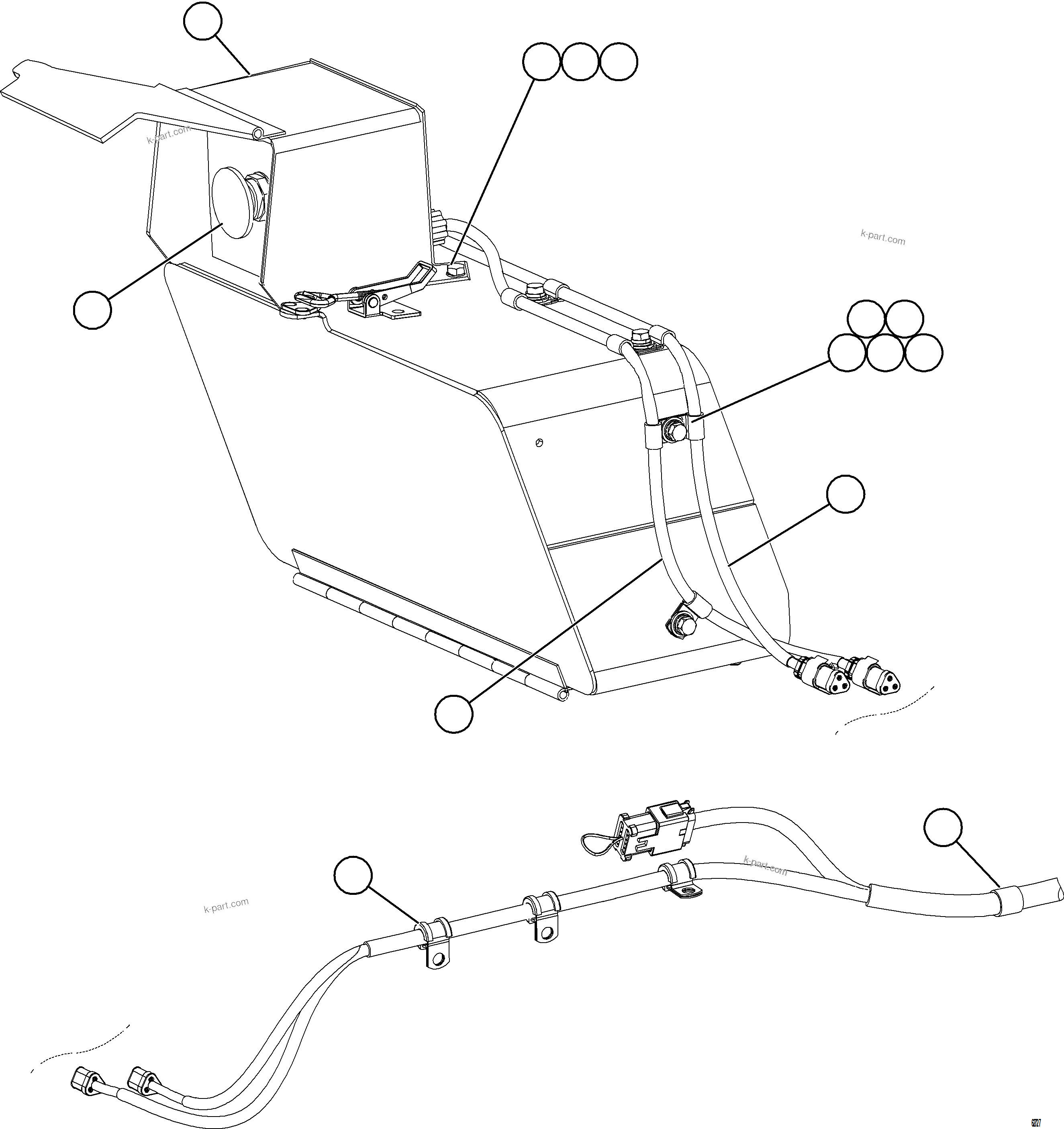 Komatsu parts book diagram for AFE59-GY 930E-4 S/N A32045 - A32046 & A32058 - A32061 VALE CARAJAS: EMERGENCY SHUTDOWN SWITCH