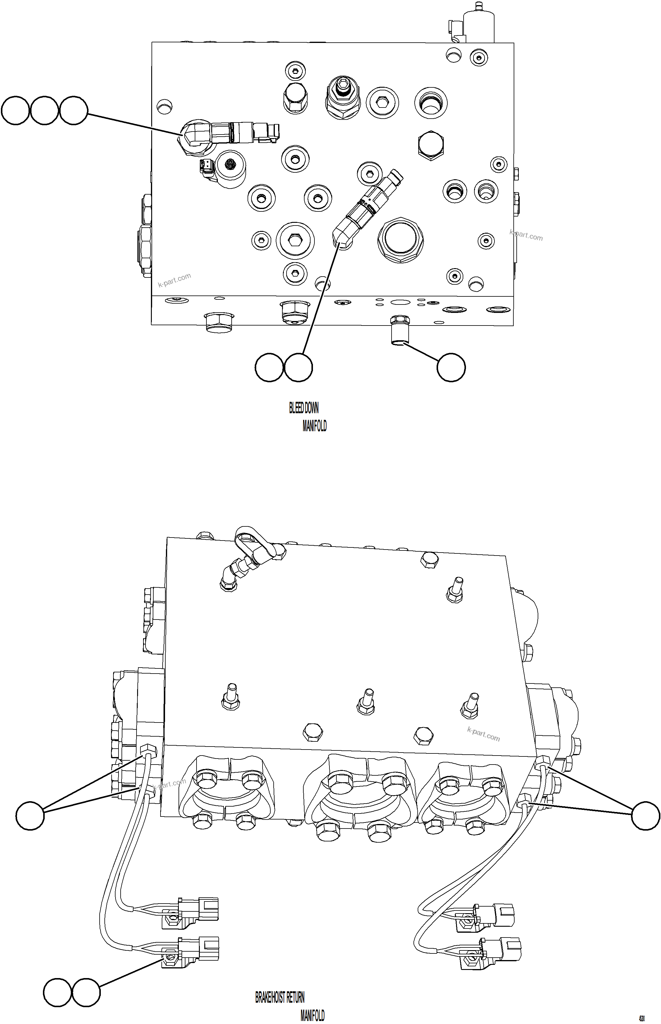 Komatsu parts book diagram for AFE59-GY 930E-4 S/N A32045 - A32046 & A32058 - A32061 VALE CARAJAS: MANIFOLD SWITCHES & SENSORS