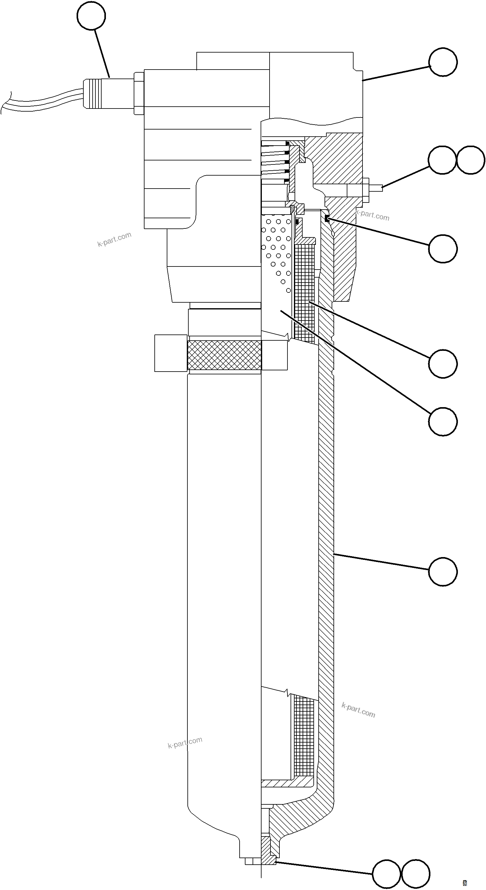 Komatsu parts book diagram for AFE59-GY 930E-4 S/N A32045 - A32046 & A32058 - A32061 VALE CARAJAS: HYDRAULIC FILTER - STEERING      58E-60-01700