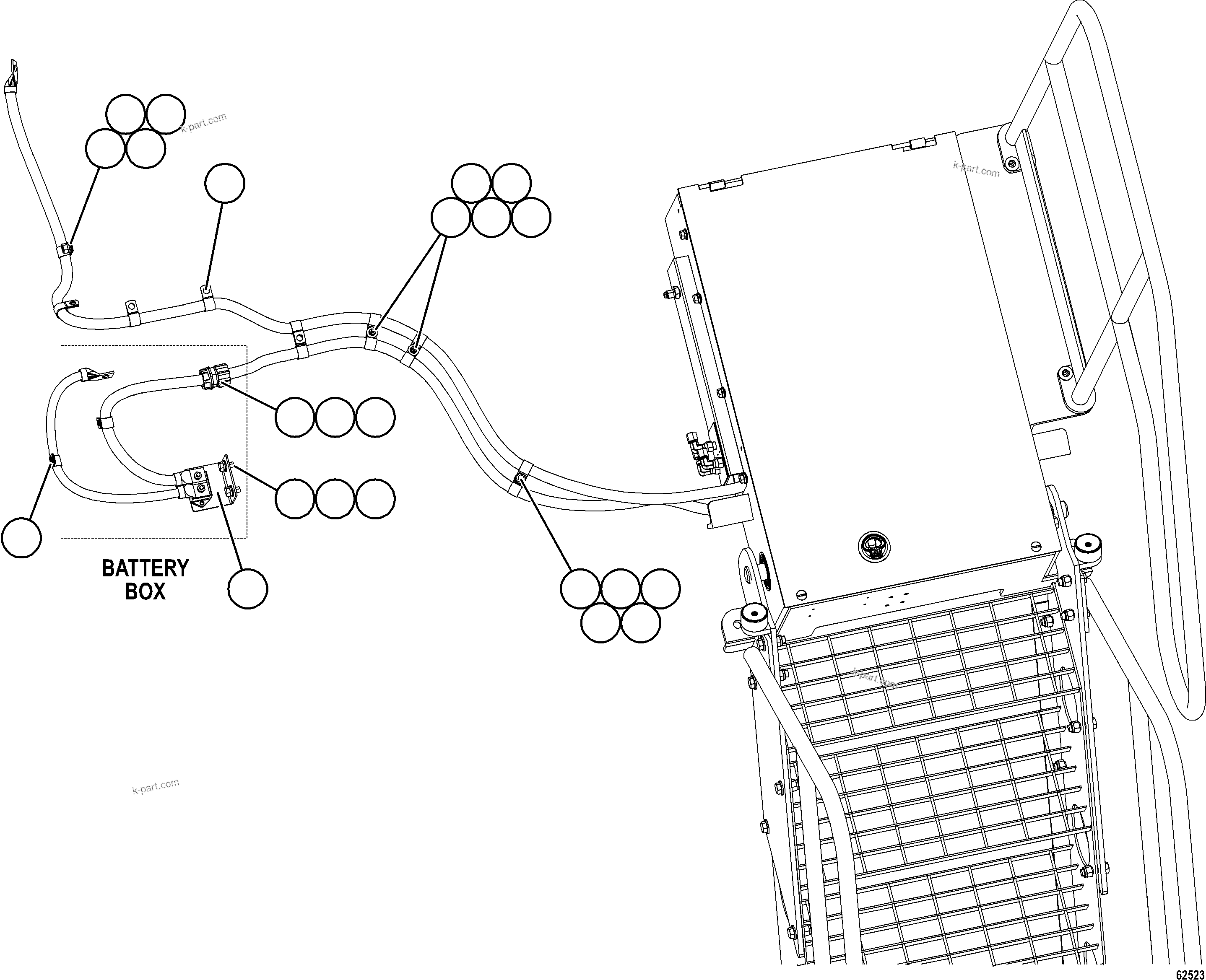 Komatsu parts book diagram for AFE59-GY 930E-4 S/N A32045 - A32046 & A32058 - A32061 VALE CARAJAS: RETRACTABLE LADDER INSTALLATION 4/4