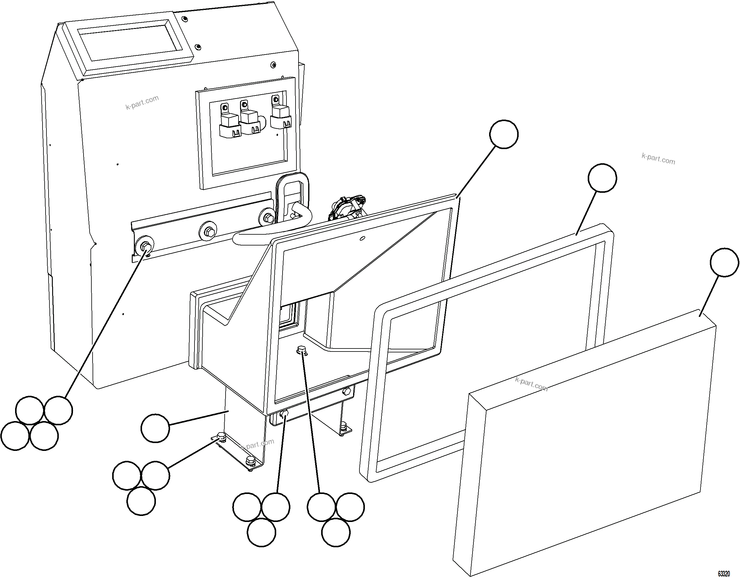 Komatsu parts book diagram for AFE59-HF 930E-4 S/N A32095 & A32101 MOGALAKWENA: HVAC INSTALLATION   1/2