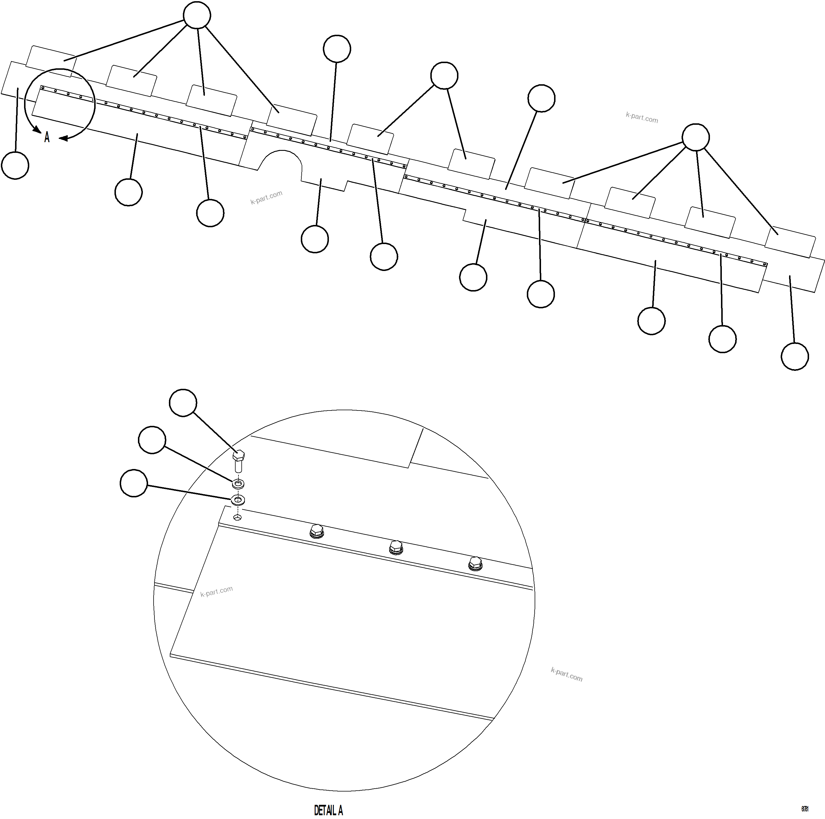 Komatsu parts book diagram for AFE59-HF 930E-4 S/N A32095 & A32101 MOGALAKWENA: BODY MUD FLAPS    1/2