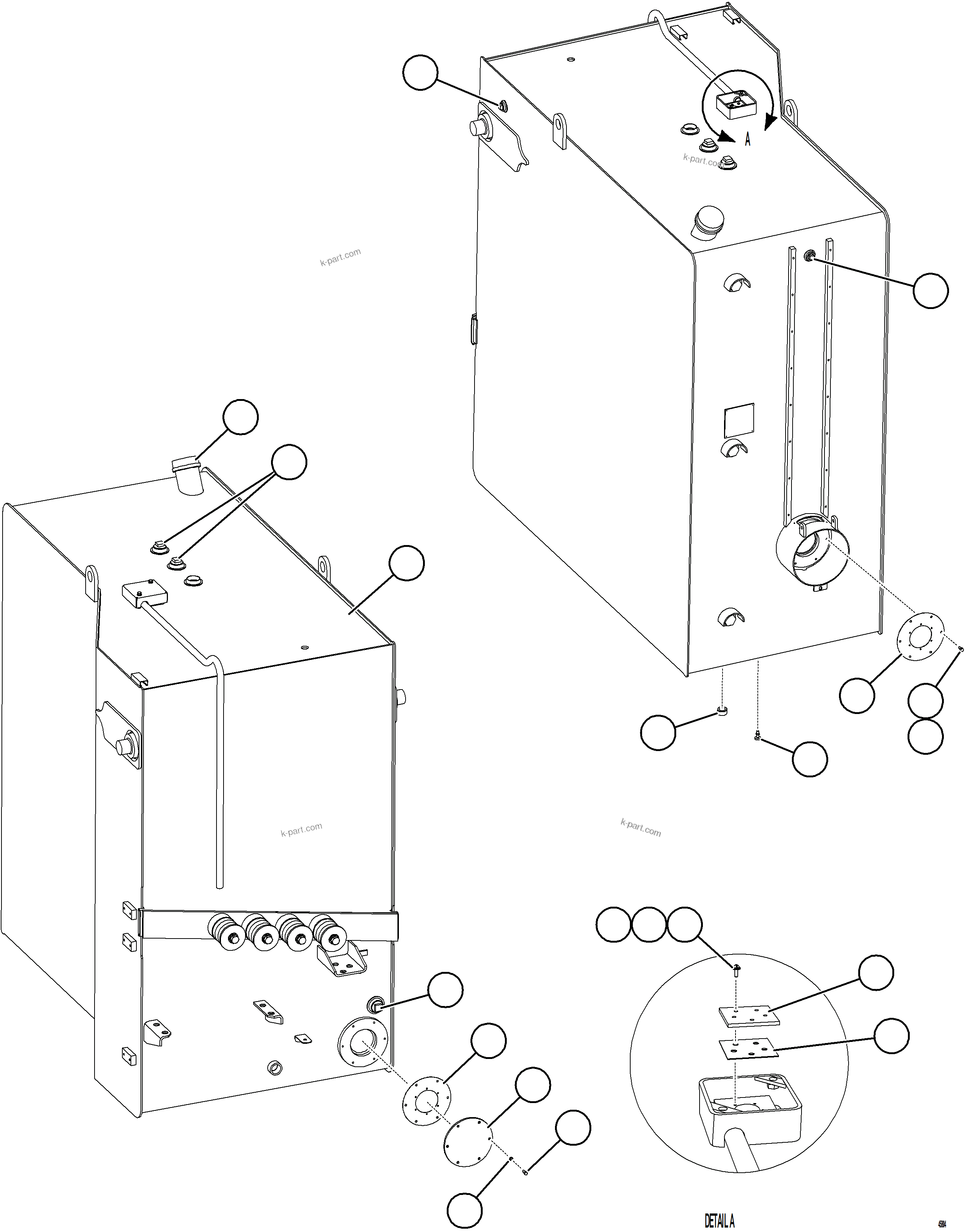 Komatsu parts book diagram for AFE59-HF 930E-4 S/N A32095 & A32101 MOGALAKWENA: FUEL TANK