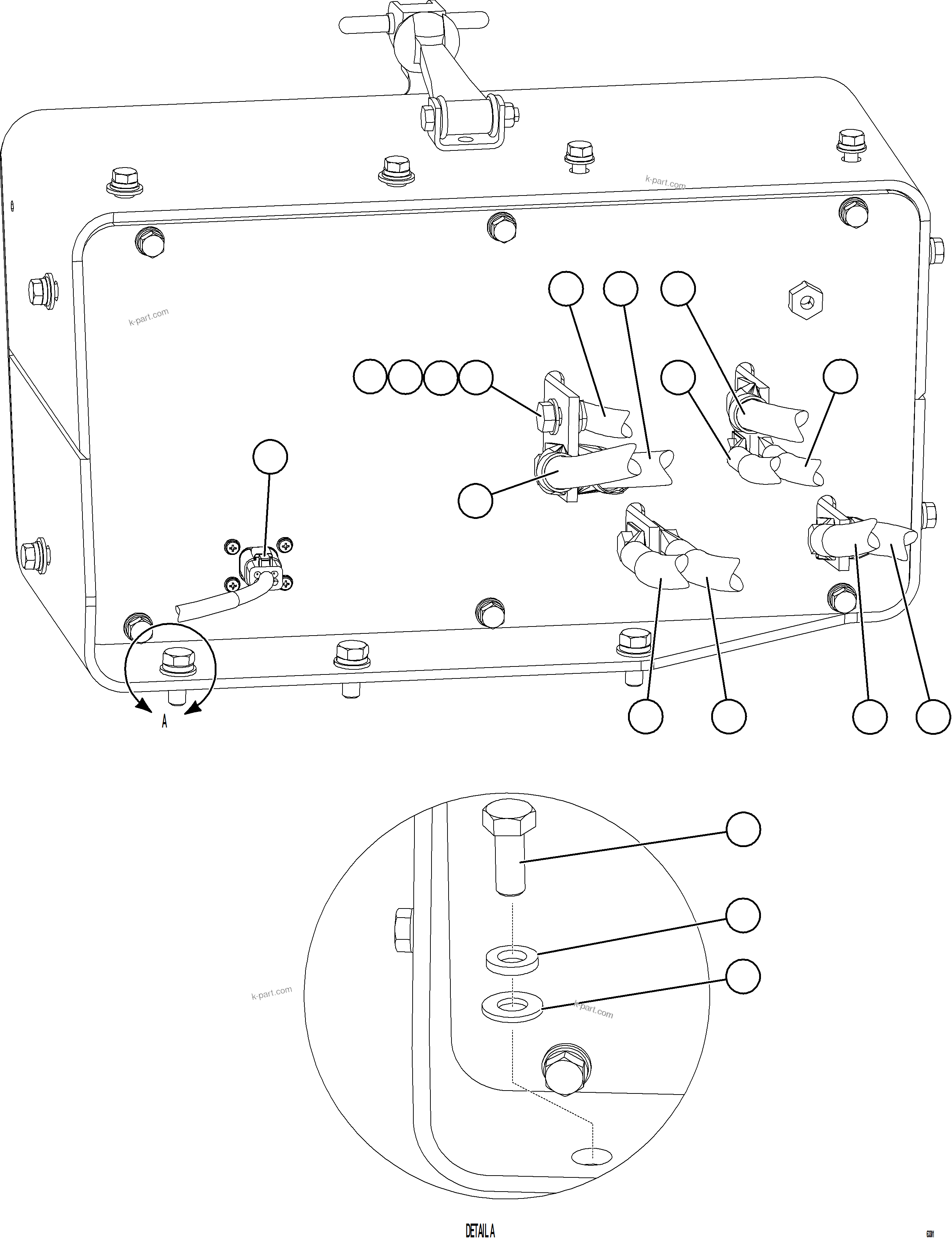 Komatsu parts book diagram for AFE59-HF 930E-4 S/N A32095 & A32101 MOGALAKWENA: ISOLATION BOX WIRING   2/2