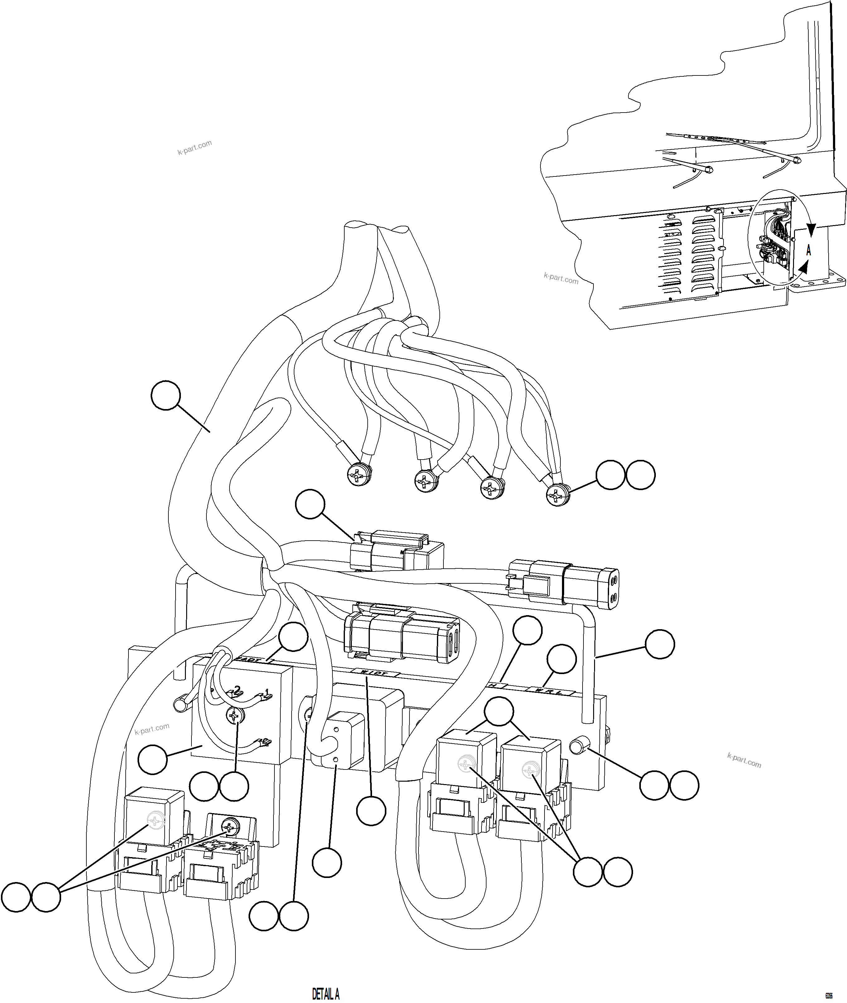 Komatsu parts book diagram for AFE59-HF 930E-4 S/N A32095 & A32101 MOGALAKWENA: WIPER/WASHER TIMER DELAY MODULES