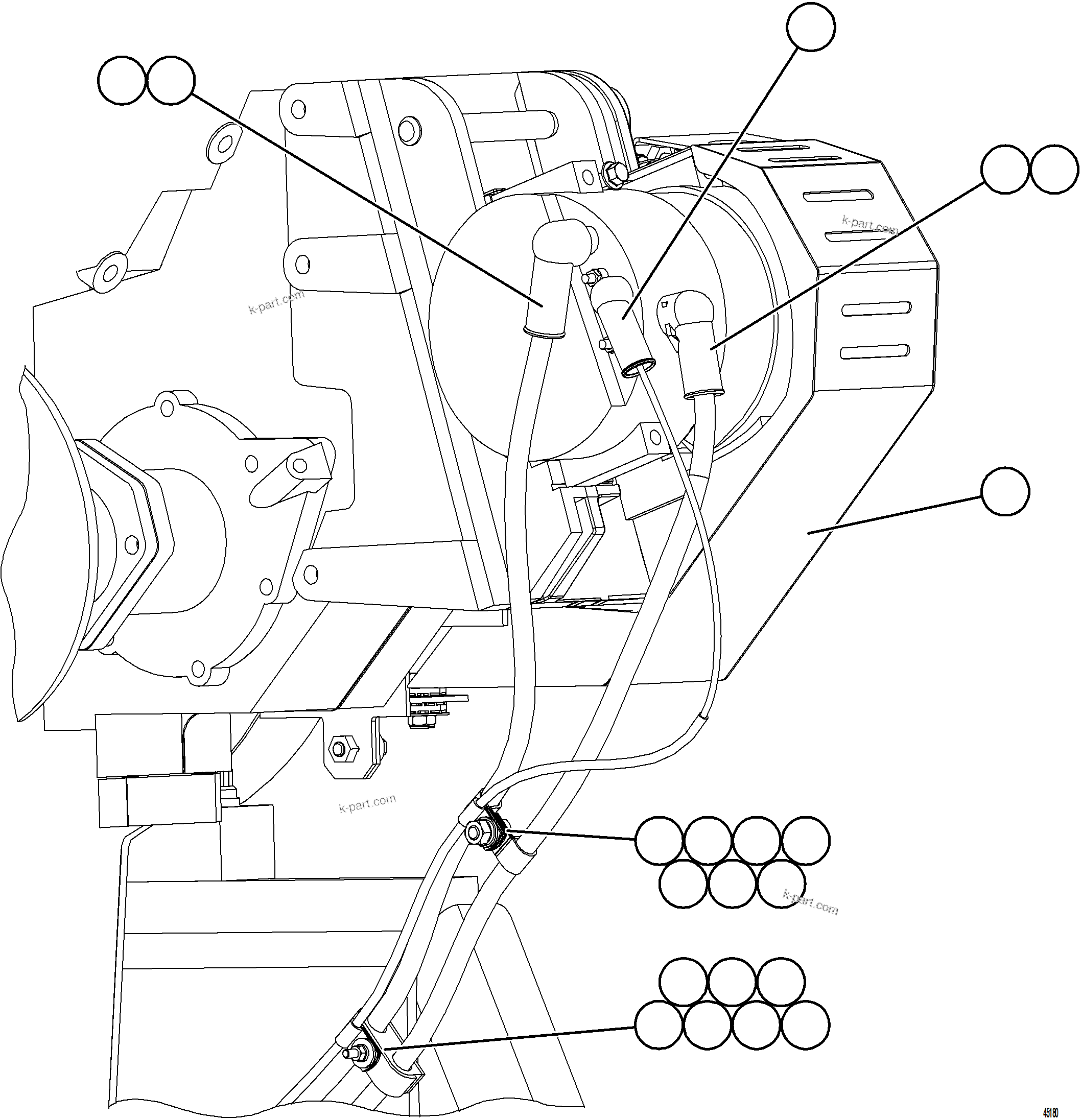 Komatsu parts book diagram for AFE59-HF 930E-4 S/N A32095 & A32101 MOGALAKWENA: STARTING SYSTEM WIRING    4/4