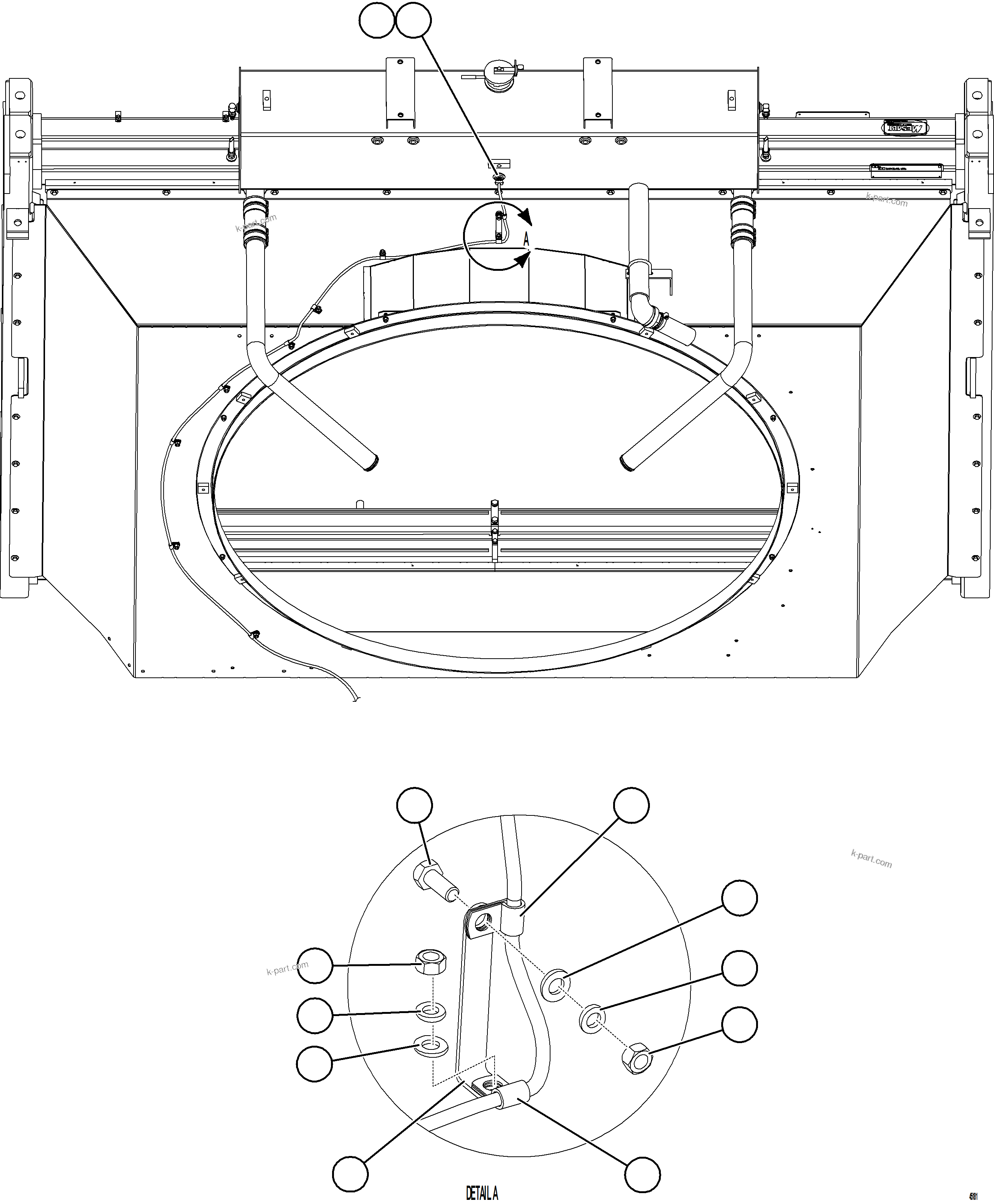 Komatsu parts book diagram for AFE59-HF 930E-4 S/N A32095 & A32101 MOGALAKWENA: COOLANT LEVEL SWITCH INSTALLATION