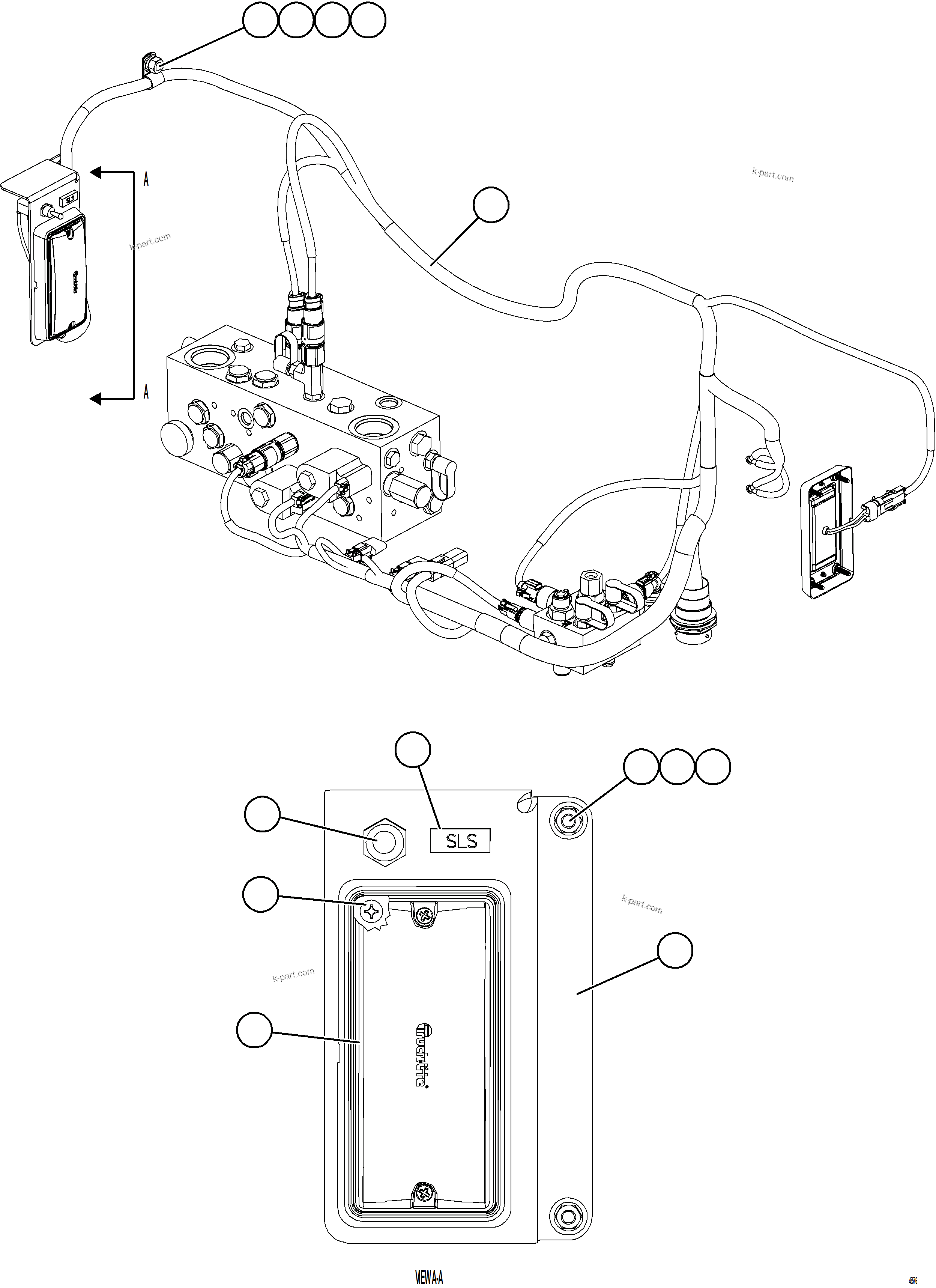 Komatsu parts book diagram for AFE59-HF 930E-4 S/N A32095 & A32101 MOGALAKWENA: HYDRAULIC BRAKE CABINET INTERNAL WIRING