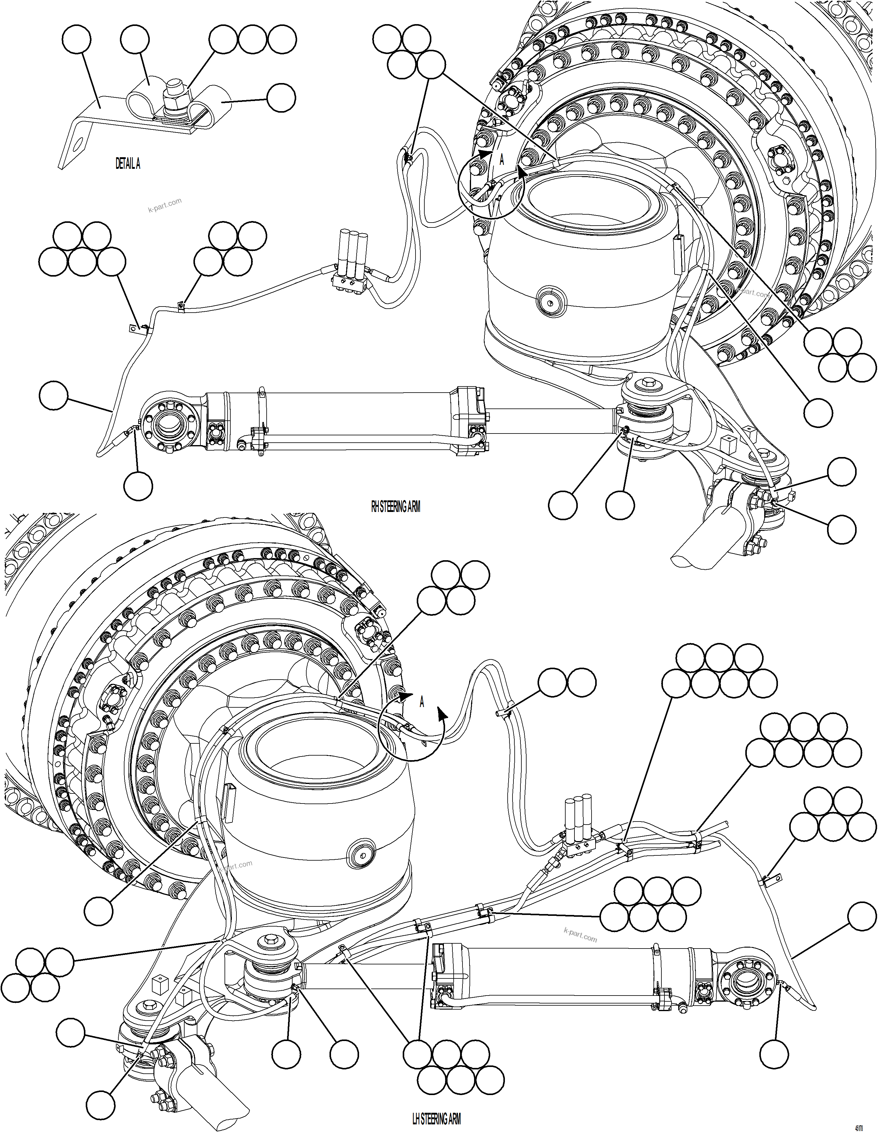 Komatsu parts book diagram for AFE59-HF 930E-4 S/N A32095 & A32101 MOGALAKWENA: AUTOMATIC LUBRICATION SYSTEM    2/4