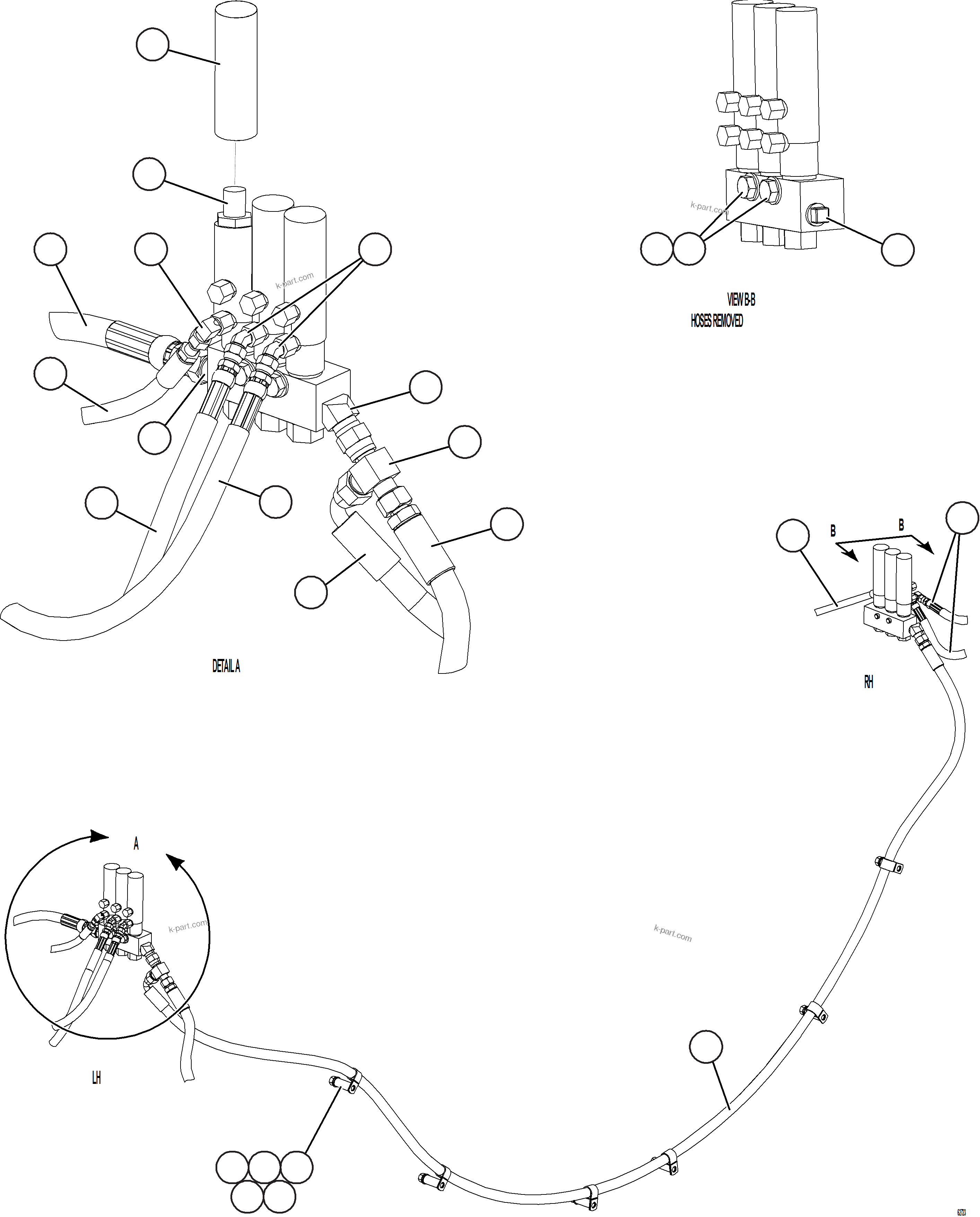 Komatsu parts book diagram for AFE59-HF 930E-4 S/N A32095 & A32101 MOGALAKWENA: AUTOMATIC LUBRICATION SYSTEM    3/4