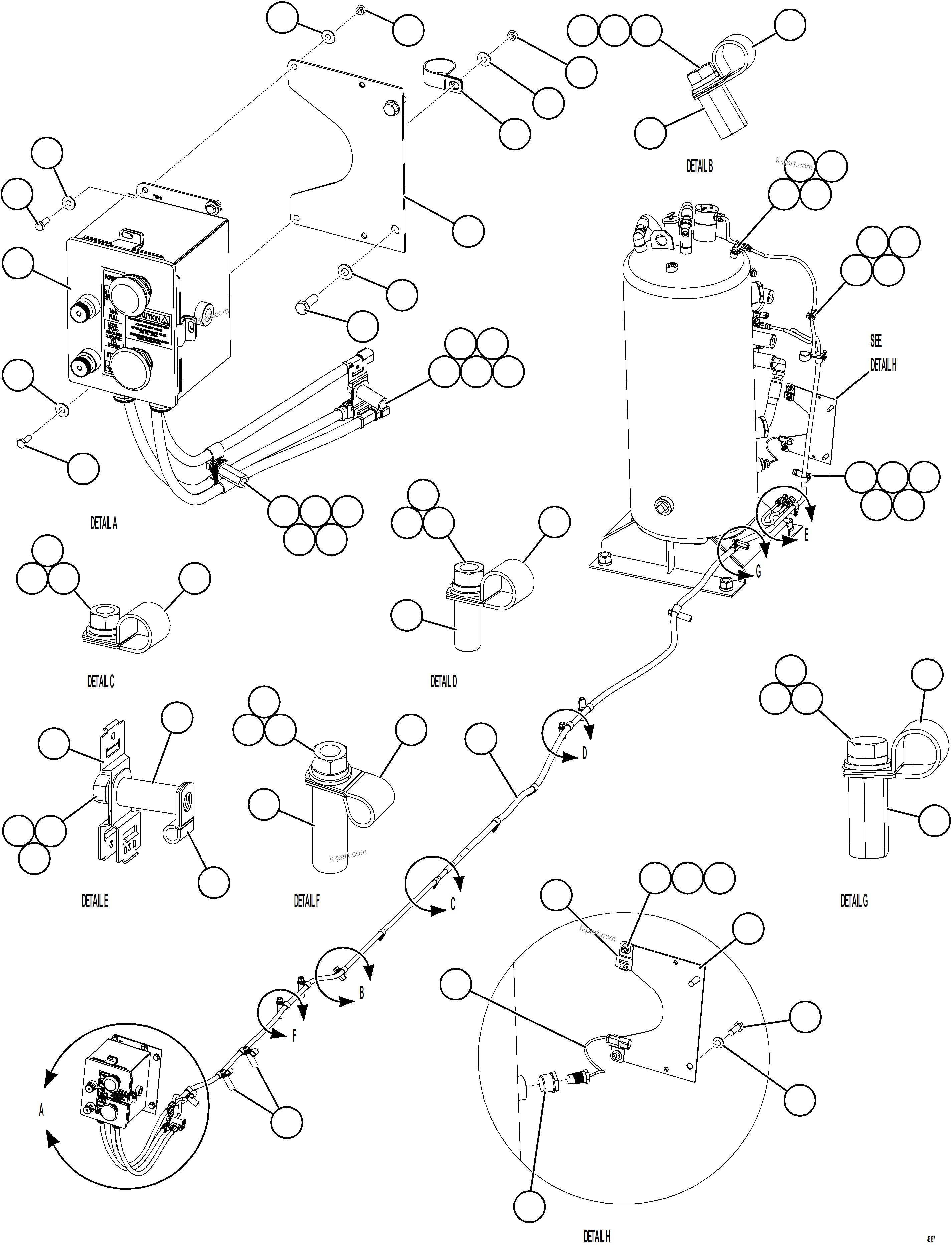 Komatsu parts book diagram for AFE59-HF 930E-4 S/N A32095 & A32101 MOGALAKWENA: ENGINE OIL RESERVE SYSTEM      2/2