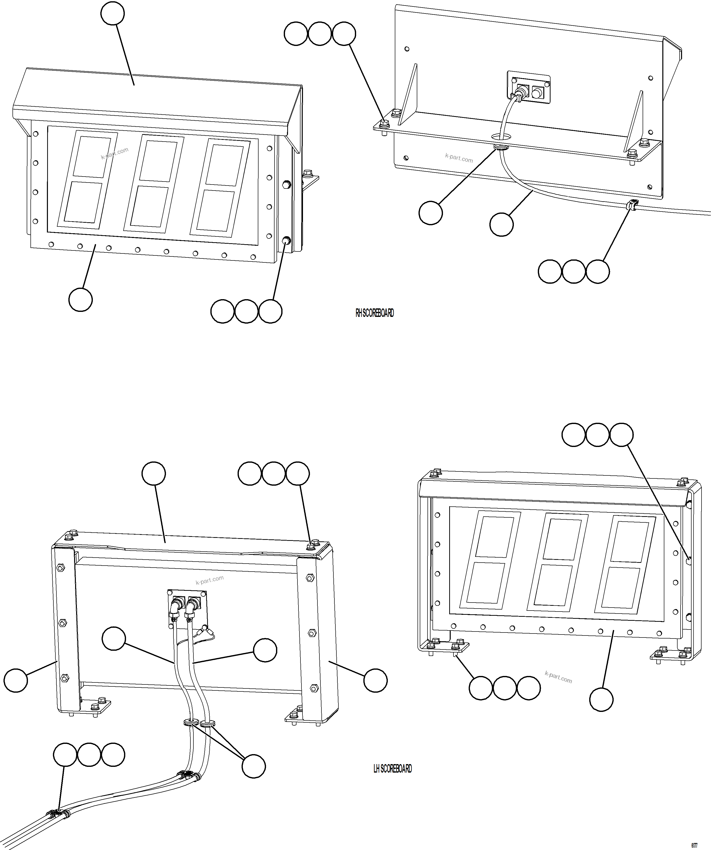Komatsu parts book diagram for AFE59-HF 930E-4 S/N A32095 & A32101 MOGALAKWENA: PLM SCOREBOARD
