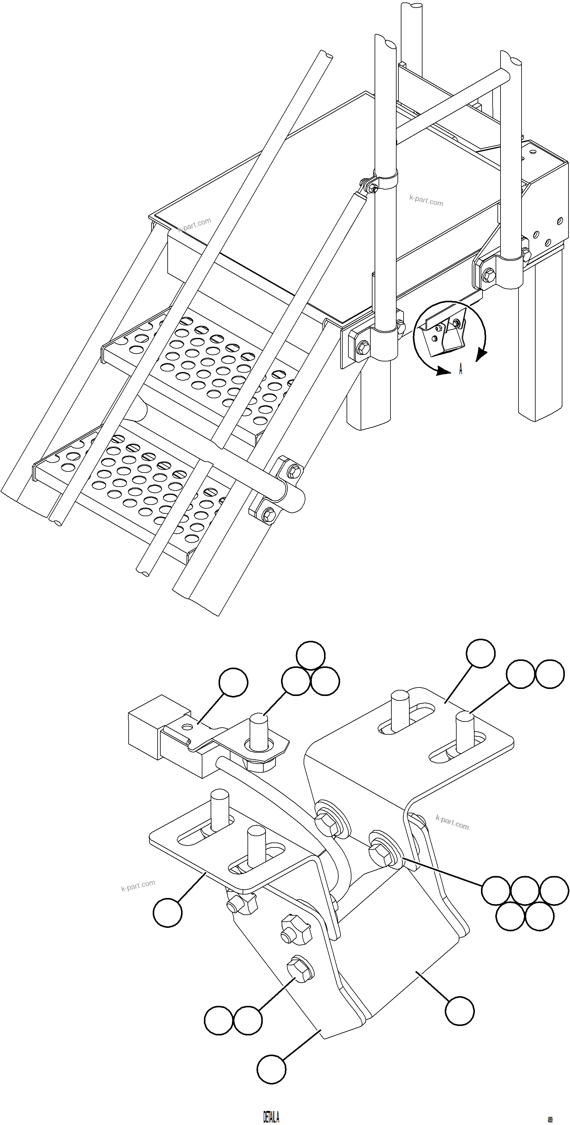 Komatsu parts book diagram for AFE59-HF 930E-4 S/N A32095 & A32101 MOGALAKWENA: KOMVISION CAMERA INSTALLATION - FRONT