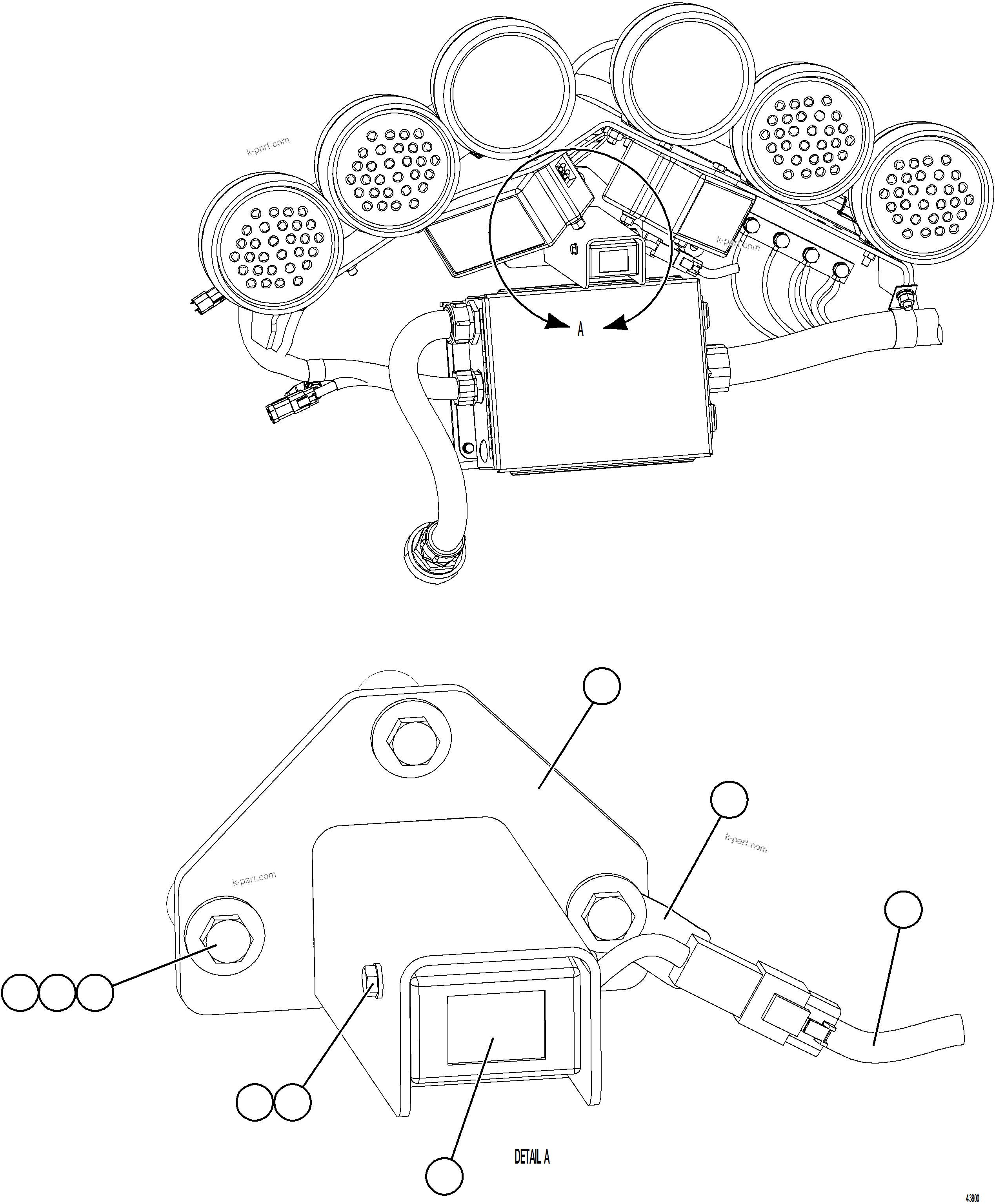 Komatsu parts book diagram for AFE59-HF 930E-4 S/N A32095 & A32101 MOGALAKWENA: KOMVISION CAMERA INSTALLATION - REAR
