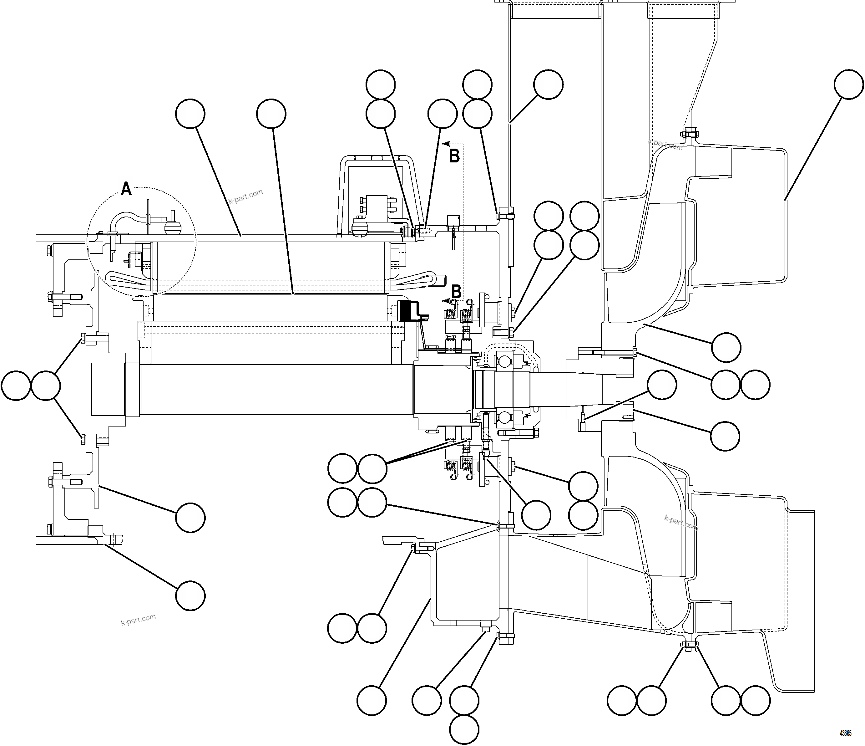Komatsu parts book diagram for AFE59-HF 930E-4 S/N A32095 & A32101 MOGALAKWENA: ALTERNATOR - ENGINE MOUNT    1/2