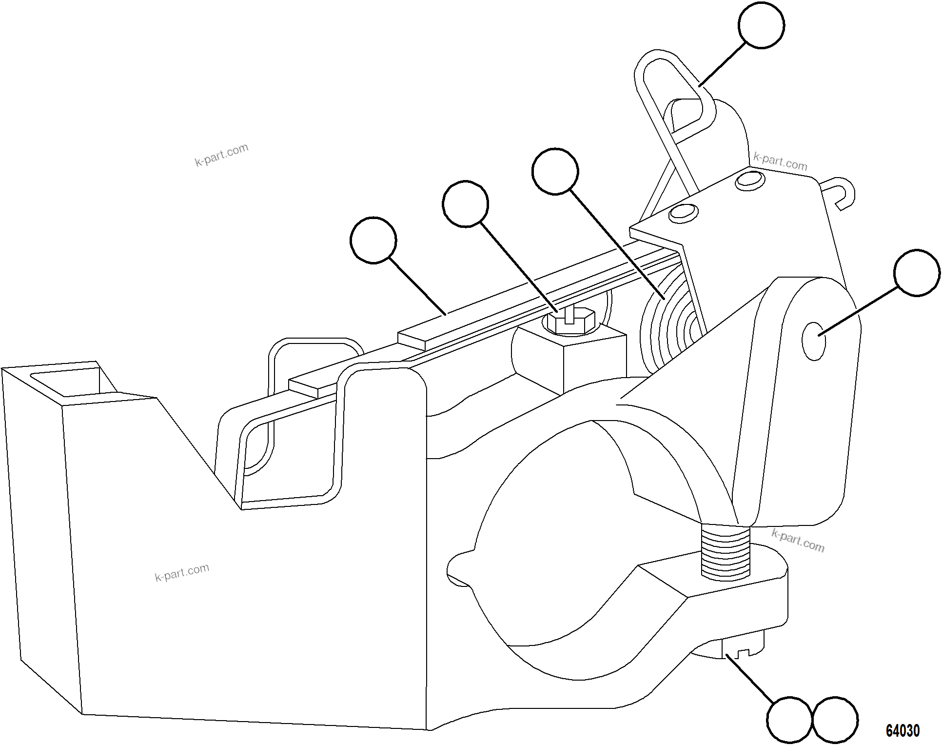 Komatsu parts book diagram for AFE59-HF 930E-4 S/N A32095 & A32101 MOGALAKWENA: ALTERNATOR - BRUSH HOLDER ASSM     VJ1024