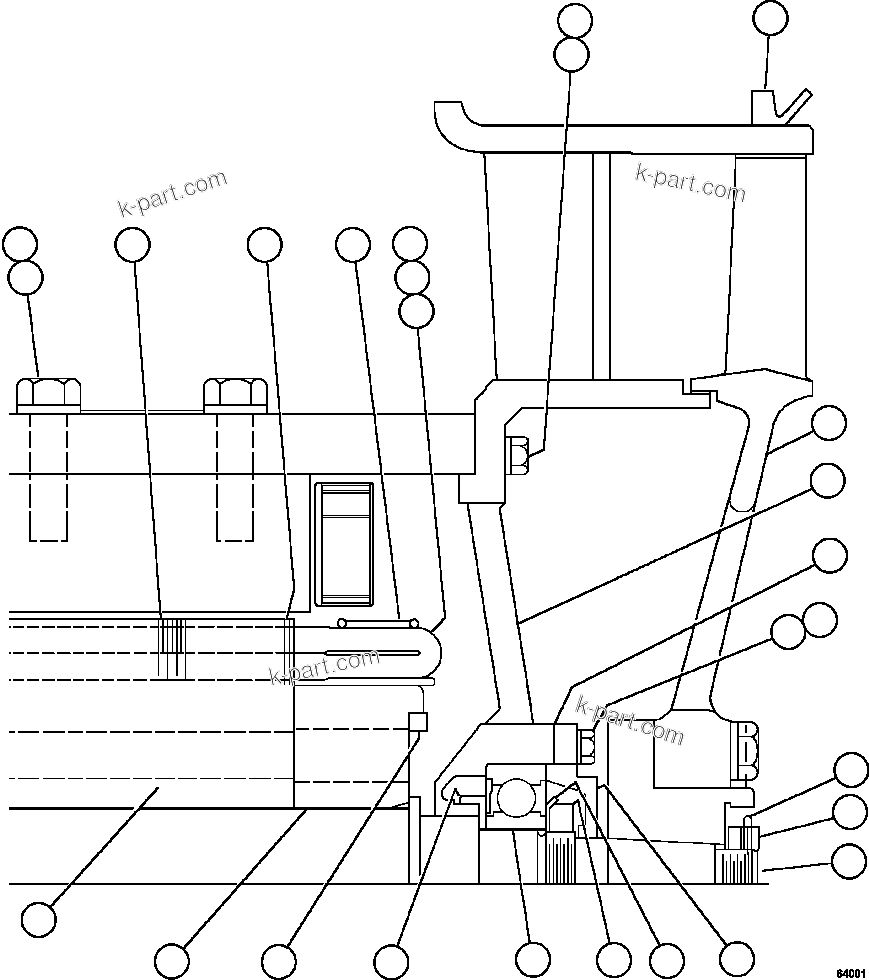 Komatsu parts book diagram for AFE59-HF 930E-4 S/N A32095 & A32101 MOGALAKWENA: BLOWER MOTOR (NON-COMMUTATOR END)   XA4146