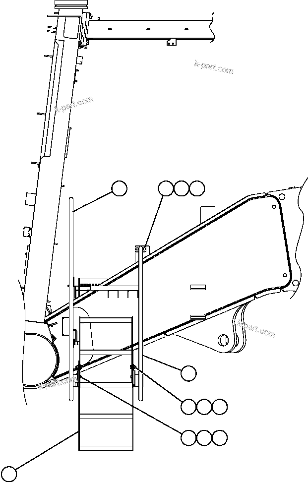 Komatsu parts book diagram for AFE59-T 930E-4 S/N A30545 - A30547     LOS PELAMBRES: ACCESS LADDER & HANDRAIL INSTALLATION
