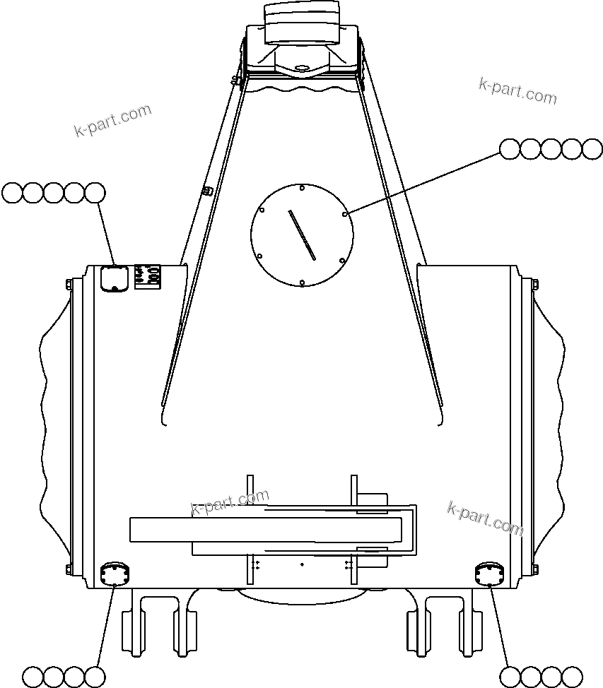Komatsu parts book diagram for AFE59-T 930E-4 S/N A30545 - A30547     LOS PELAMBRES: REAR AXLE HATCH COVERS