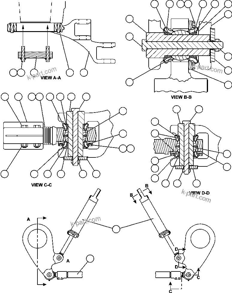 Komatsu parts book diagram for AFE59-T 930E-4 S/N A30545 - A30547     LOS PELAMBRES: STEERING ARMS & LINKAGE