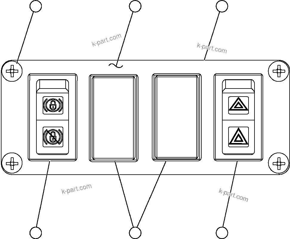 Komatsu parts book diagram for AFE59-T 930E-4 S/N A30545 - A30547     LOS PELAMBRES: UPPER R.H. DASH MODULE