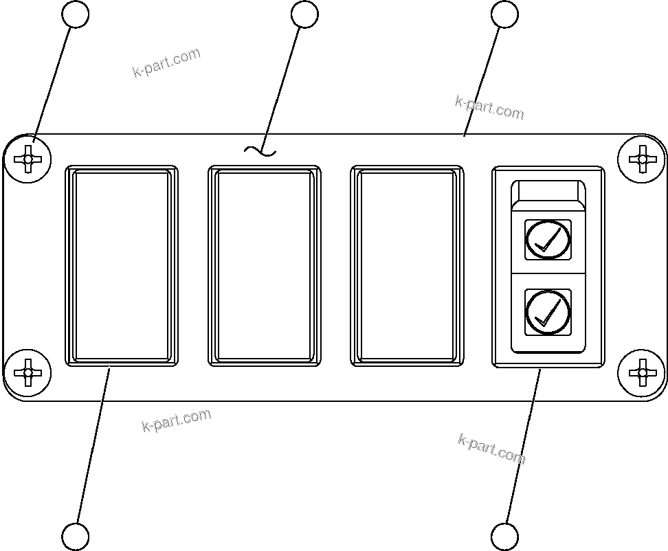 Komatsu parts book diagram for AFE59-T 930E-4 S/N A30545 - A30547     LOS PELAMBRES: UPPER L.H. DASH MODULE