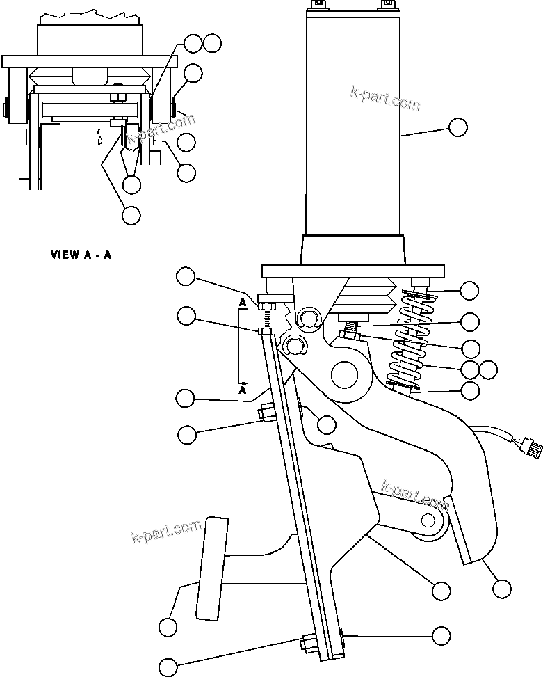 Komatsu parts book diagram for AFE59-T 930E-4 S/N A30545 - A30547     LOS PELAMBRES: RETARD/BRAKE VALVE ASSEMBLY (PC1955)