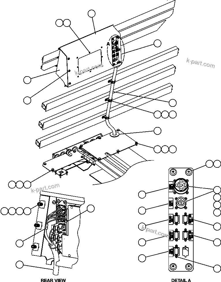 Komatsu parts book diagram for AFE59-T 930E-4 S/N A30545 - A30547     LOS PELAMBRES: D.I.D. PANEL INSTALLATION