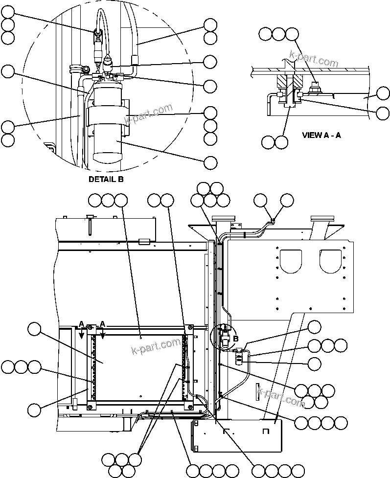 Komatsu parts book diagram for AFE59-T 930E-4 S/N A30545 - A30547     LOS PELAMBRES: AIR CONDITIONER PIPING & INSTALLATION