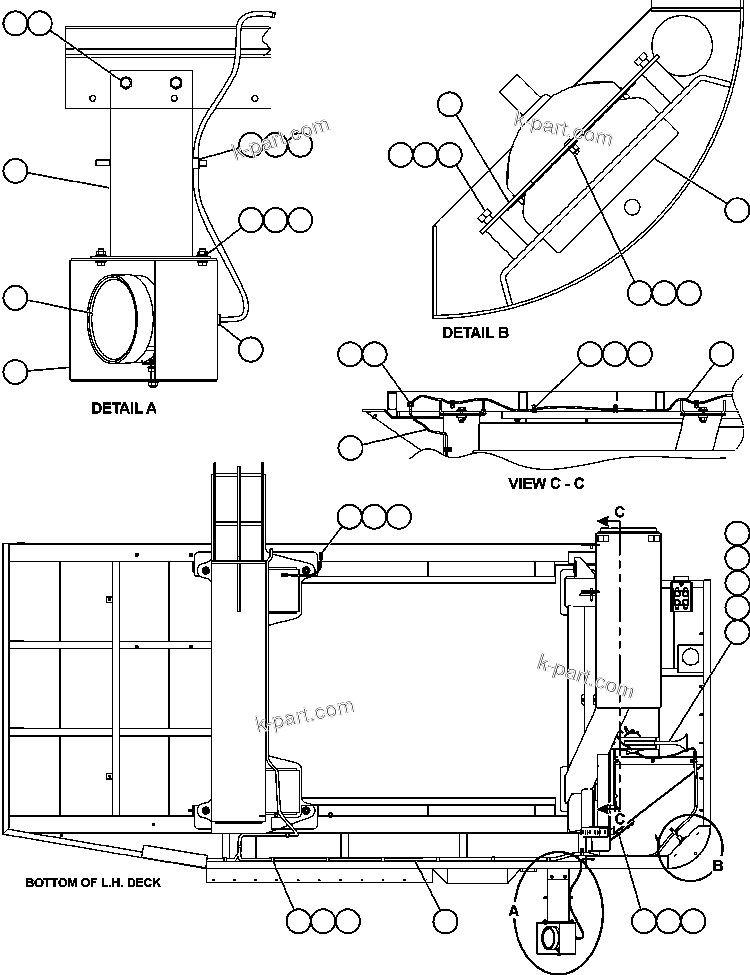 Komatsu parts book diagram for AFE59-T 930E-4 S/N A30545 - A30547     LOS PELAMBRES: L.H. DECK ELECTRICAL GROUP