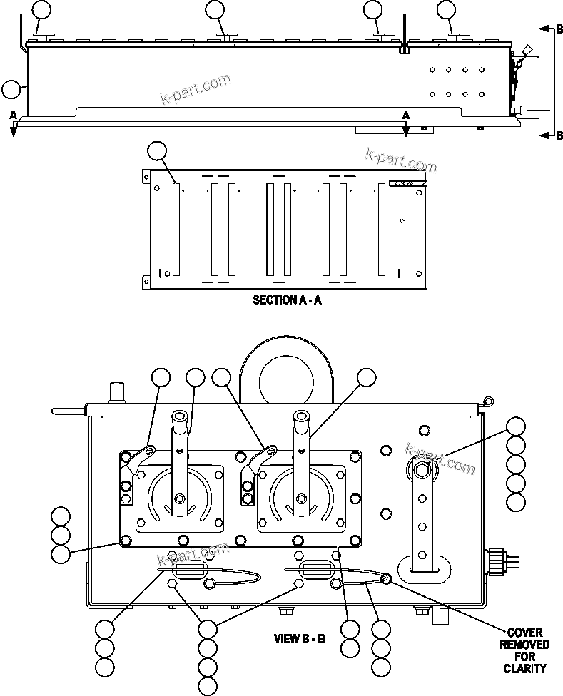 Komatsu parts book diagram for AFE59-T 930E-4 S/N A30545 - A30547     LOS PELAMBRES: BATTERY BOX - 1
