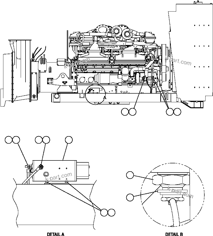 Komatsu parts book diagram for AFE59-T 930E-4 S/N A30545 - A30547     LOS PELAMBRES: ENGINE ELECTRICAL - RIGHT SIDE