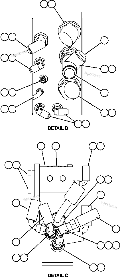 Komatsu parts book diagram for AFE59-T 930E-4 S/N A30545 - A30547     LOS PELAMBRES: REAR AXLE HYDRAULIC PIPING -1