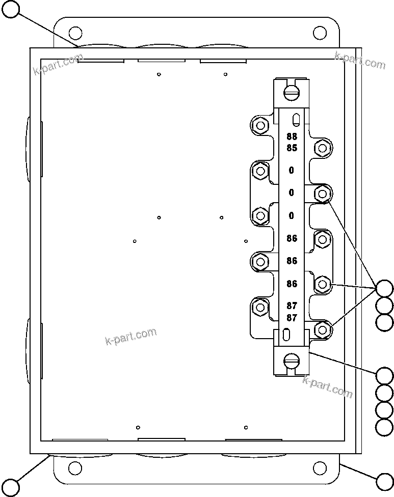 Komatsu parts book diagram for AFE59-T 930E-4 S/N A30545 - A30547     LOS PELAMBRES: HOTSTART BOX ASSEMBLY (EJ5557)