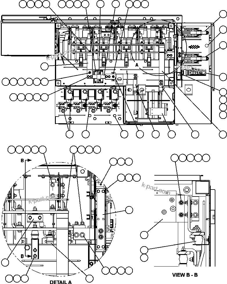 Komatsu parts book diagram for AFE59-T 930E-4 S/N A30545 - A30547     LOS PELAMBRES: CONTROL CABINET - TOP (PC2226)