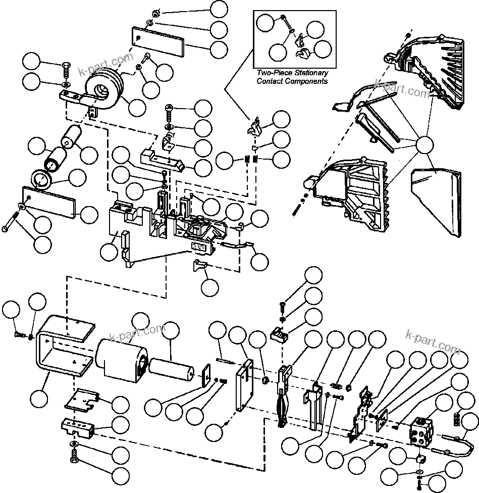 Komatsu parts book diagram for AFE59-T 930E-4 S/N A30545 - A30547     LOS PELAMBRES: CONTACTOR ASSEMBLY - R.P. (GE0647)