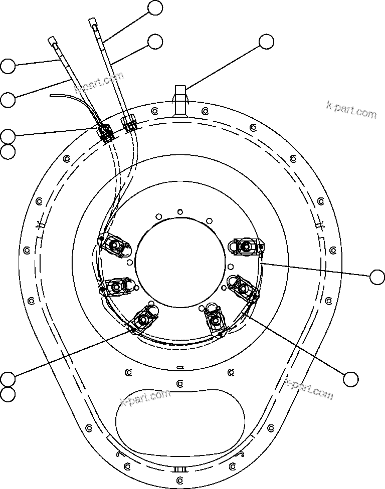 Komatsu parts book diagram for AFE59-T 930E-4 S/N A30545 - A30547     LOS PELAMBRES: ALTERNATOR - FIELD CONNECTOR (BRUSH HOLDER)