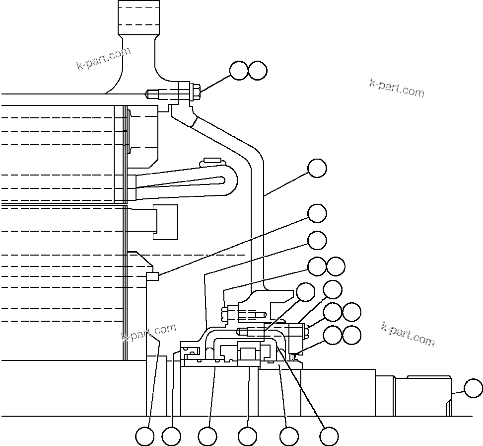 Komatsu parts book diagram for AFE59-T 930E-4 S/N A30545 - A30547     LOS PELAMBRES: MOTOR ASSEMBLY - WHEEL - 2 (GE0053)