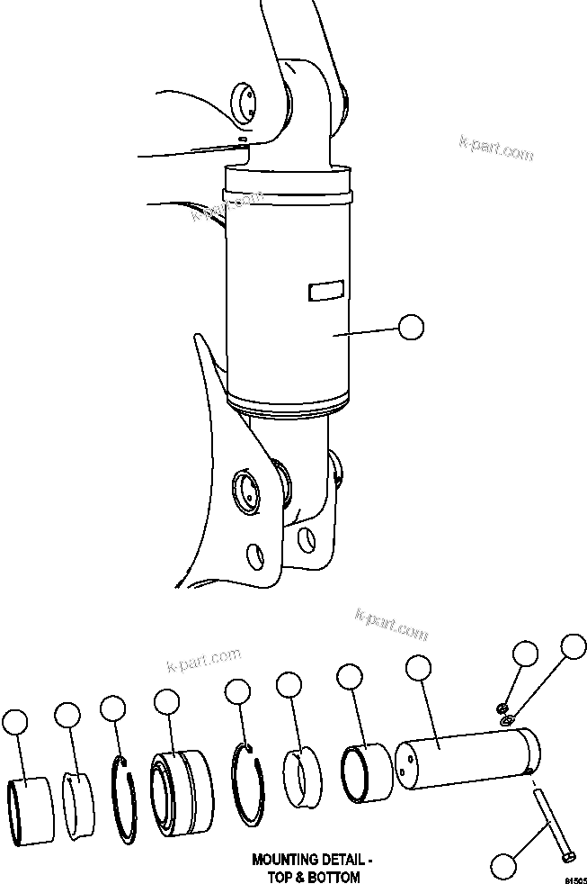 Komatsu parts book diagram for AFE62-AJ 930E-4SE S/N A31289, A31291, A31300, A31302, A31304, A31327, A31329, A31357, A31359, A31369, A31386, A31388, A31390, A31410, A31412 & A31414  LAS BAMBAS: REAR SUSPENSION & MOUNTING