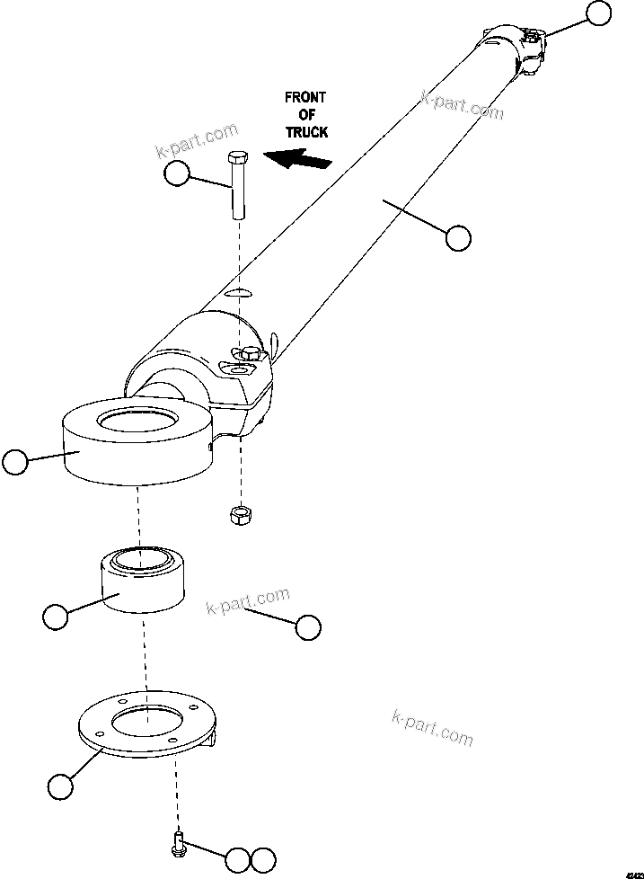 Komatsu parts book diagram for AFE62-AJ 930E-4SE S/N A31289, A31291, A31300, A31302, A31304, A31327, A31329, A31357, A31359, A31369, A31386, A31388, A31390, A31410, A31412 & A31414  LAS BAMBAS: TIE ROD