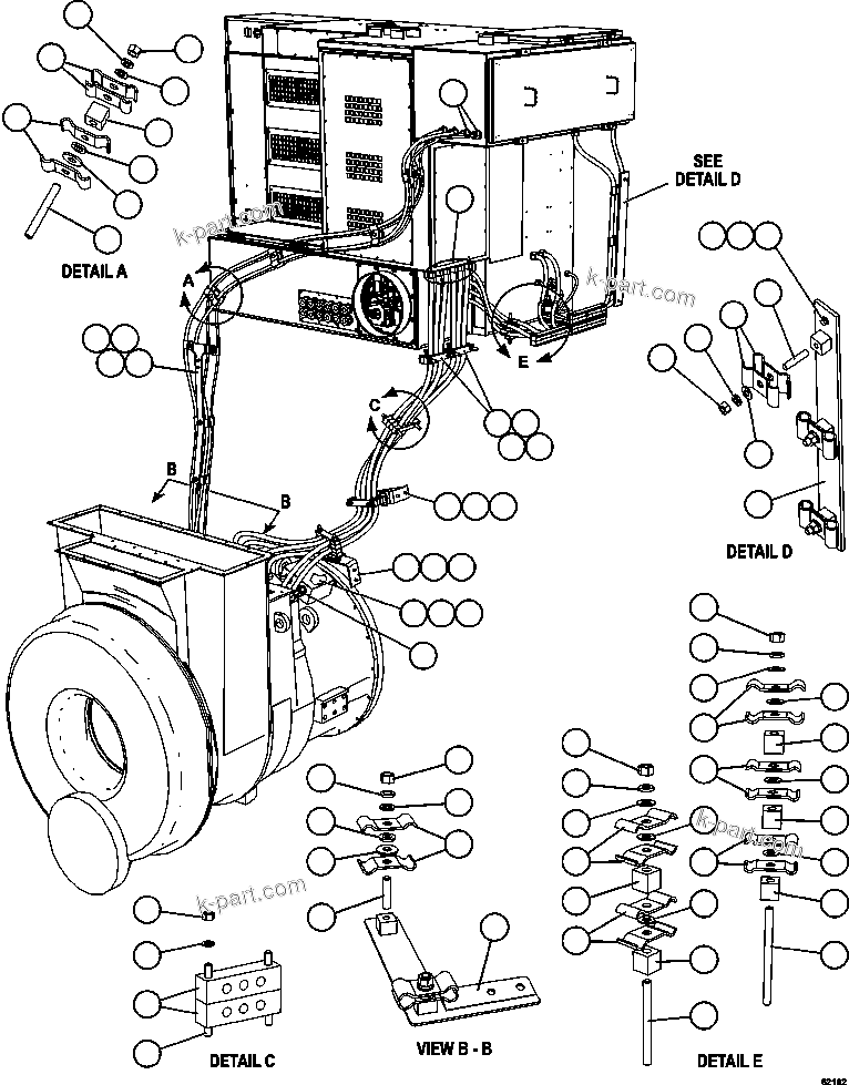 Komatsu parts book diagram for AFE62-AJ 930E-4SE S/N A31289, A31291, A31300, A31302, A31304, A31327, A31329, A31357, A31359, A31369, A31386, A31388, A31390, A31410, A31412 & A31414  LAS BAMBAS: CONTROL CABINET EXTERNAL WIRING    3/3