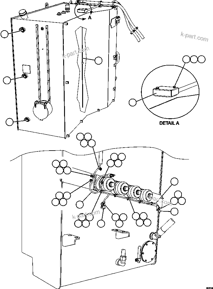 Komatsu parts book diagram for AFE62-AJ 930E-4SE S/N A31289, A31291, A31300, A31302, A31304, A31327, A31329, A31357, A31359, A31369, A31386, A31388, A31390, A31410, A31412 & A31414  LAS BAMBAS: FUEL TANK GAUGES & WIRING