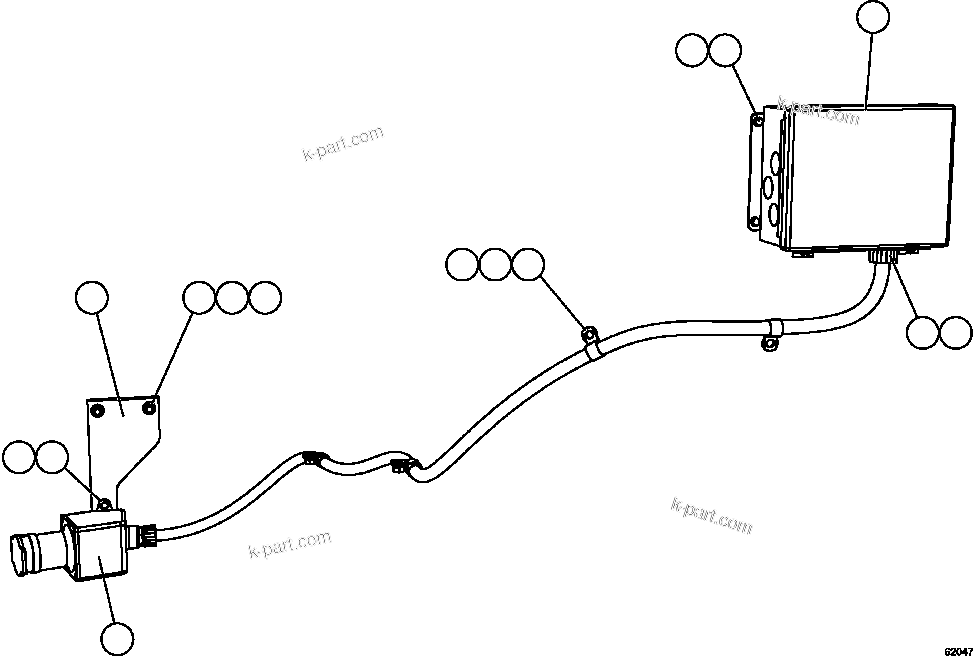 Komatsu parts book diagram for AFE62-AJ 930E-4SE S/N A31289, A31291, A31300, A31302, A31304, A31327, A31329, A31357, A31359, A31369, A31386, A31388, A31390, A31410, A31412 & A31414  LAS BAMBAS: HOTSTART - JUNCTION BOX AND RECEPTACLE