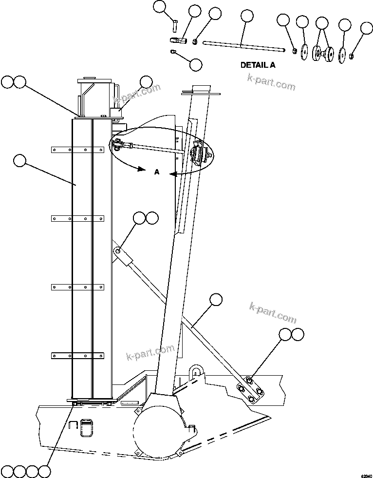 Komatsu parts book diagram for AFE62-BB 930E-4SE S/N A31791 - A31792 & A31813 - A31814  LAS BAMBAS: RADIATOR SUPPORT & MOUNTING