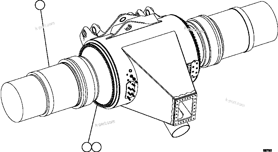 Komatsu parts book diagram for AFE62-BB 930E-4SE S/N A31791 - A31792 & A31813 - A31814  LAS BAMBAS: WHEEL MOTOR MOUNTING