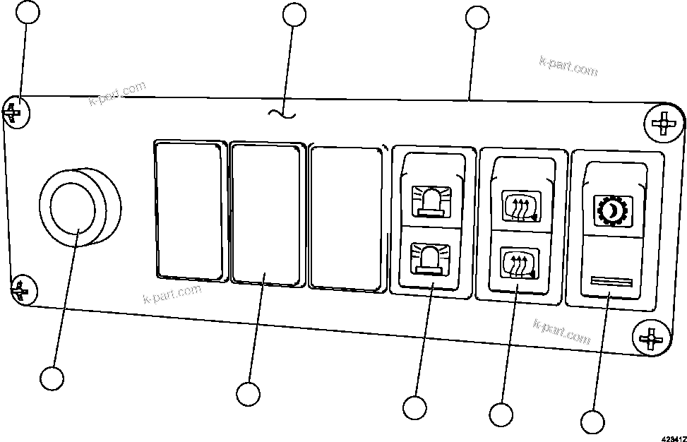 Komatsu parts book diagram for AFE62-BB 930E-4SE S/N A31791 - A31792 & A31813 - A31814  LAS BAMBAS: LOWER R.H. DASH MODULE