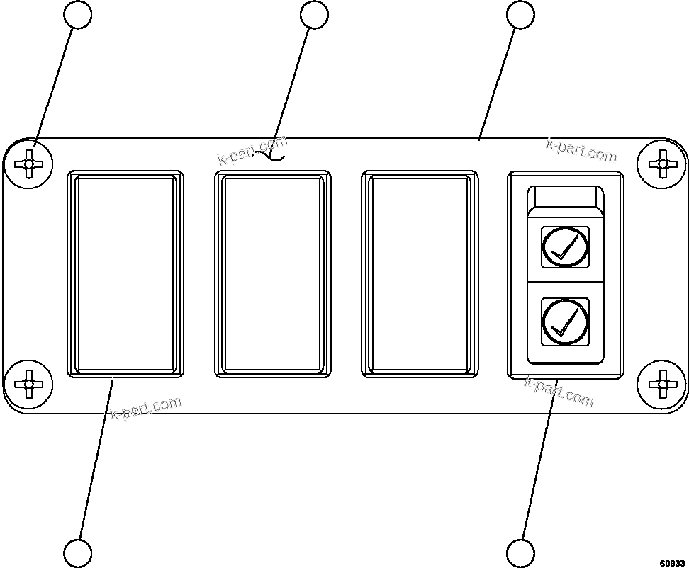Komatsu parts book diagram for AFE62-BB 930E-4SE S/N A31791 - A31792 & A31813 - A31814  LAS BAMBAS: UPPER L.H. DASH MODULE