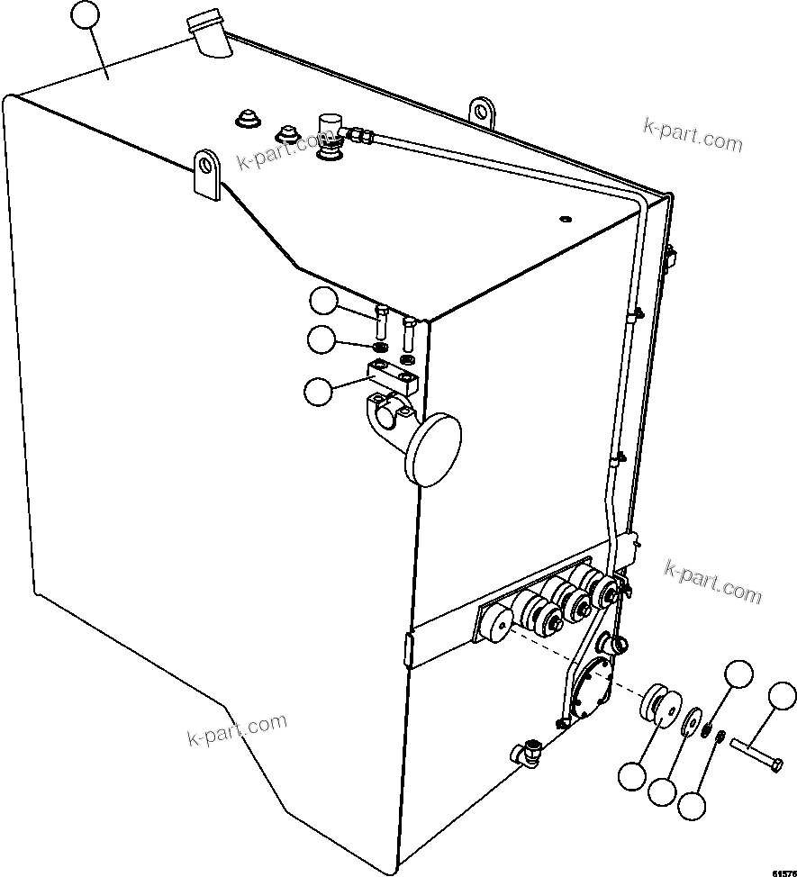 Komatsu parts book diagram for AFE62-BB 930E-4SE S/N A31791 - A31792 & A31813 - A31814  LAS BAMBAS: FUEL TANK INSTALLATION